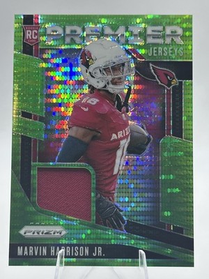 2024 Marvin Harrison Jr. Panini Prizm Premier Green Pulsar RC Rookie Patch