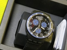 Swatch Chrono KAICCO con cinturino in caucciù nero - SUSB406C - NUOVO & IMBALLO ORIGINALE