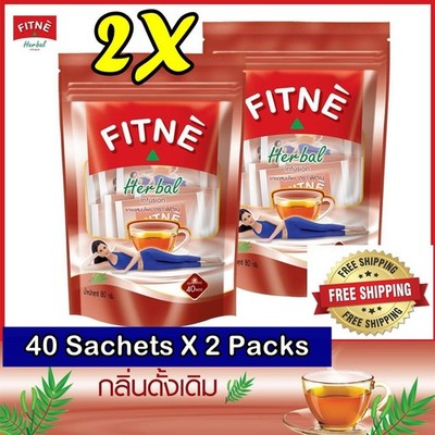 80 Tea Bags FITNE Herbal Infusion Natural Thai Drink (40 Sachets x 2)
