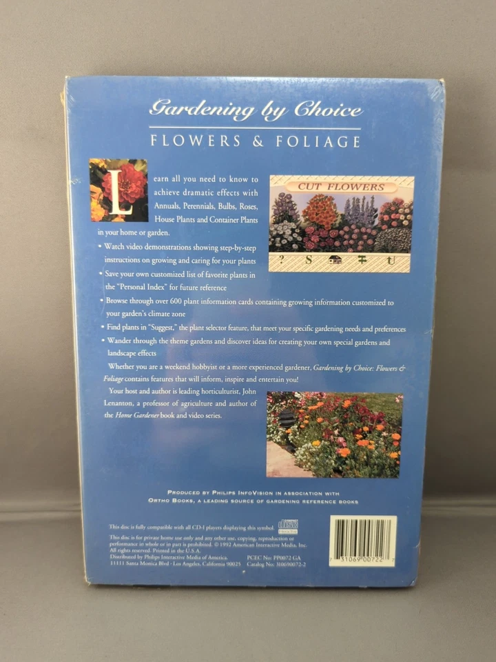 * Gardening by Choice: Flowers & Foliage (Philips CD-i, 1992) Brand New NIB - Image 2 of 4
