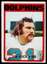 Jim Kiick, 1972 Topps, #9, Miami Dolphins,