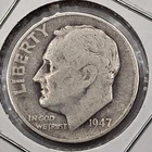 1947D Roosevelt Dime《SILVER》79 yrs old!!!