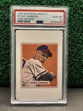 1989 Bowman Inserts Richie Ashburn 1949 Reprint PSA 10 Gem Mint Phillies HOF