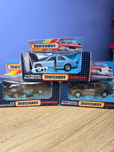 1987 Vintage Matchbox Superkings lot of three cars boxed