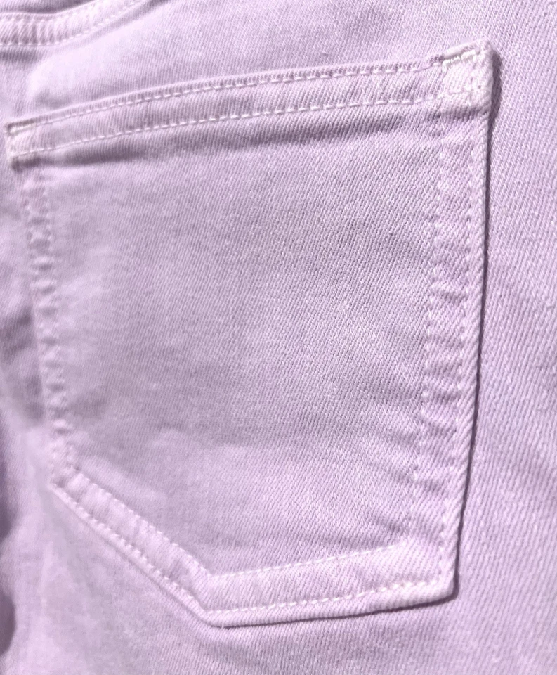 Pantalones de mezclilla acampanados cintura elástica lila Crewcuts para niñas 7 bolsillos Foto 3 de 4