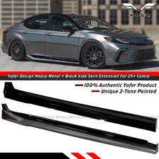 For 25-26 Toyota Camry 9th Yofer Heavy Metal Black 2 Tone Side Skirt Extension