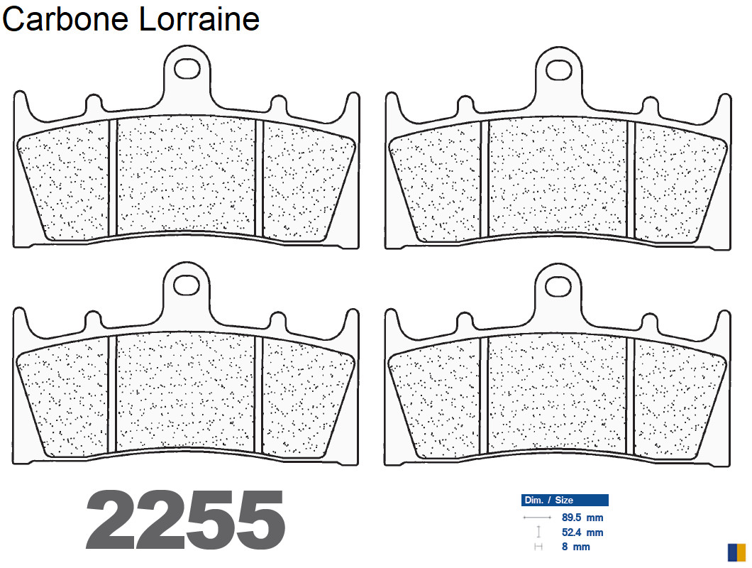 Plaquettes de frein avant Carbone Lorraine pour Kawasaki ZRX 1200