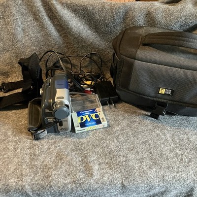 JVC GR-D33U MiniDV Digital Video Camera Camcorder 16x Optical Zoom Silver Blue