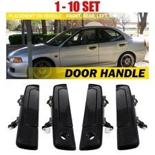 4-40PCS Exterior Door Handle Black Front Rear Fit 1997-2002 Mitsubishi Mirage DE
