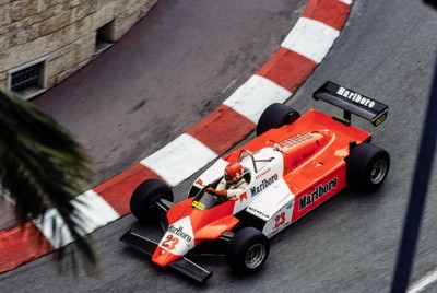 Bruno Giacomelli Alfa Romeo 182B Monaco GP at Circuit de Monaco on- Old Photo 9