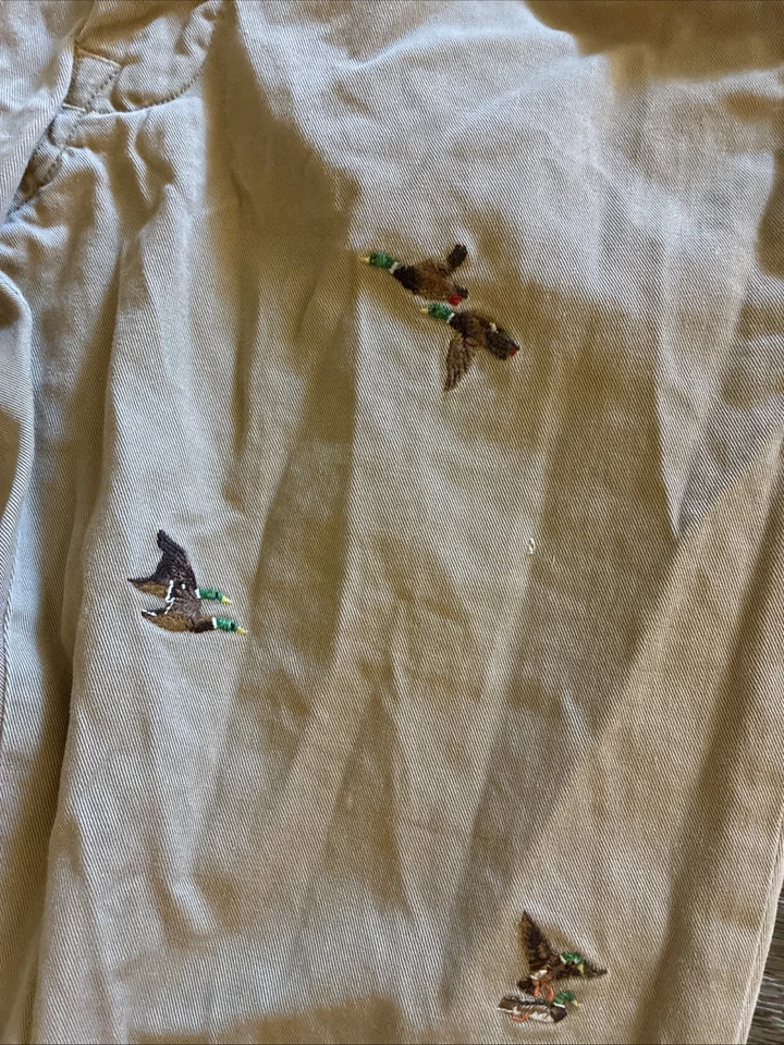 Pantalones chinos POLO RALPH LAUREN para hombre de caza de pato bordados calce ajustado 32X32 Foto 2 de 4