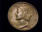 1939-S Mercury Dime,  Extra Fine grade