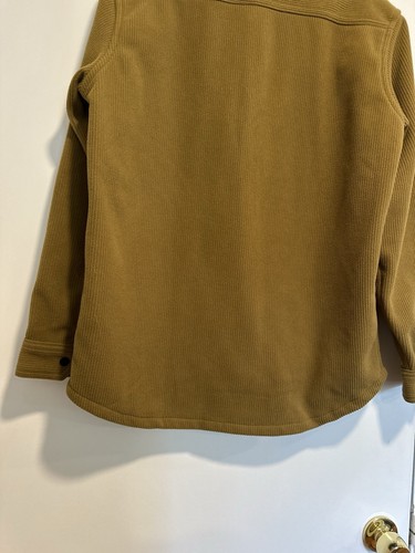 Eddie Bauer Men’s Size M Corduroy Fleece Lined Shirt Jacket Mustard/brown. Snap - Picture 2 of 15