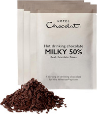 Image of Hotel Chocolat Milky 50% Hot Chocolate Sachets - Luxury Chocolate Flakes - Pack