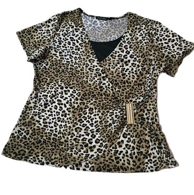Notations Woman Sexy Leopard Animal Print Size XL Elegant Classy Glamour Fashion