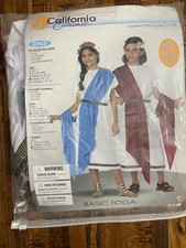 Greek Toga Costume Unisex Kids Greek Toga Size 10-12