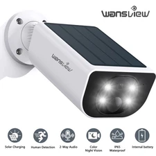 Wansview 3MP WiFI Solar Battery Powered Security Camera 2-Way Audio Ai Detection