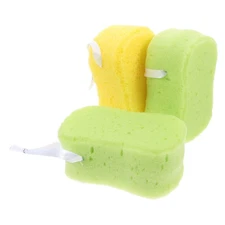3 Pcs PU Thicken Bathing Sponge Shower Ball Massaging Body Scrubber
