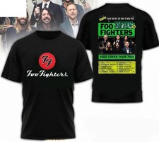 Foo Fighters Take Cover Tour 2026-2 Sided Black S-5XL Shirt CL779