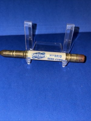 Pioneer Hybrid Seed Corn Vtg Ad Bullet Pencil Richardson - Clear Lake, IA Vtg Ph