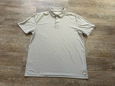 Vuori Mens Stretch Strato Tech Short Sleeve Polo Shirt Large Performance Gray