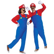 Disguise Licensed Nintendo Mario Elevated Jumpsuit Adult Unisex Costume Sz L/XL