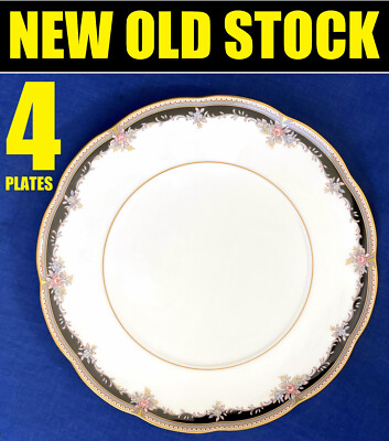 NOS   VINTAGE NORITAKE PALAIS ROYAL 9773 BONE CHINA 4 DINNER PLATE SIDE DISH NEW