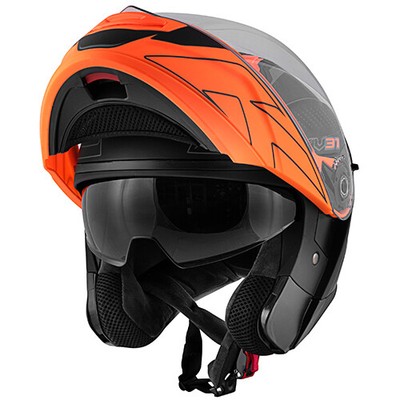 Casco modulare apribile Kappa Kv31 Arizona Bigger nero opaco arancio misura  L | eBay