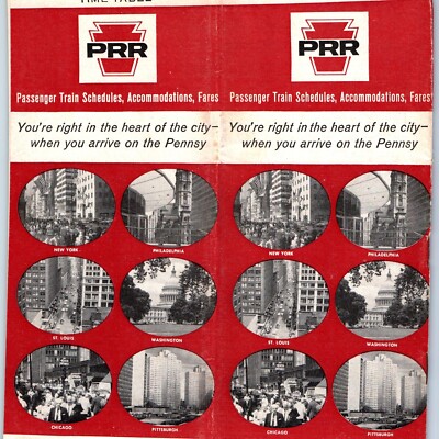 Okt 1965 Pennsylvania Railroad Zeittafel Form 1 Personenzug Fahrplan PRR 4H