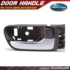 Front Passenger Chrome & Brown Interior Door Handle for Toyota Sienna 2004-2010