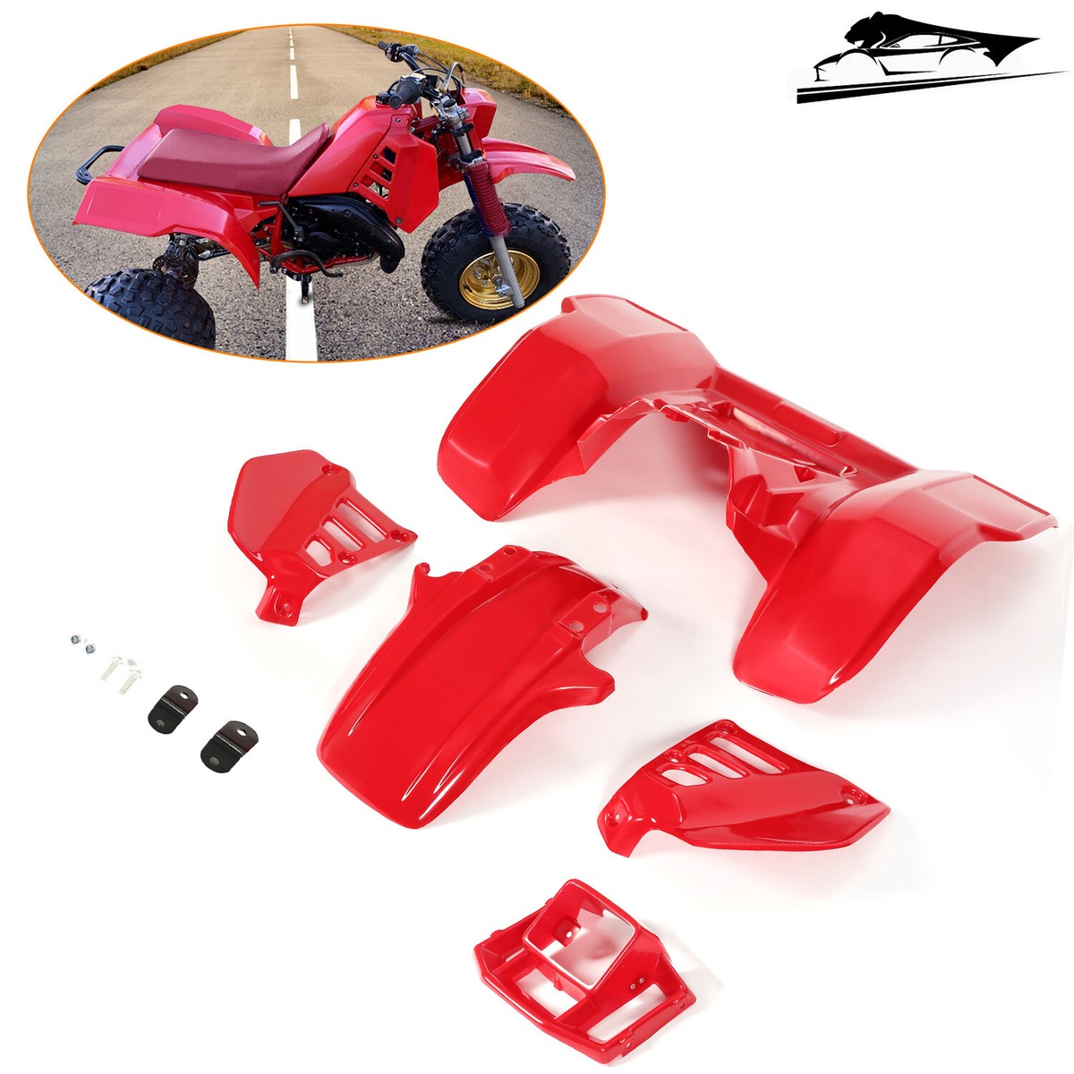NEW FOR HONDA ATC250R ATC 250R 85 RED FRONT AND REAR FENDER