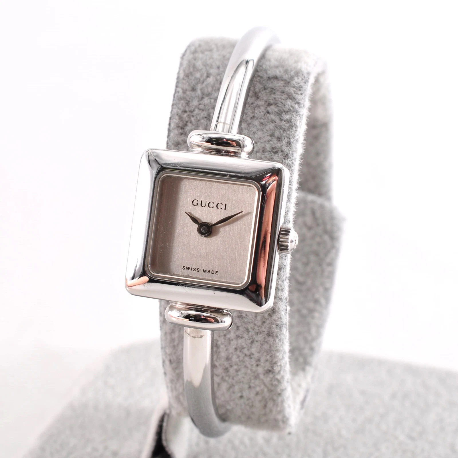 Montre bracelet pour femme GUCCI 1900L quartz carré analogique argent pile neuve w 2023