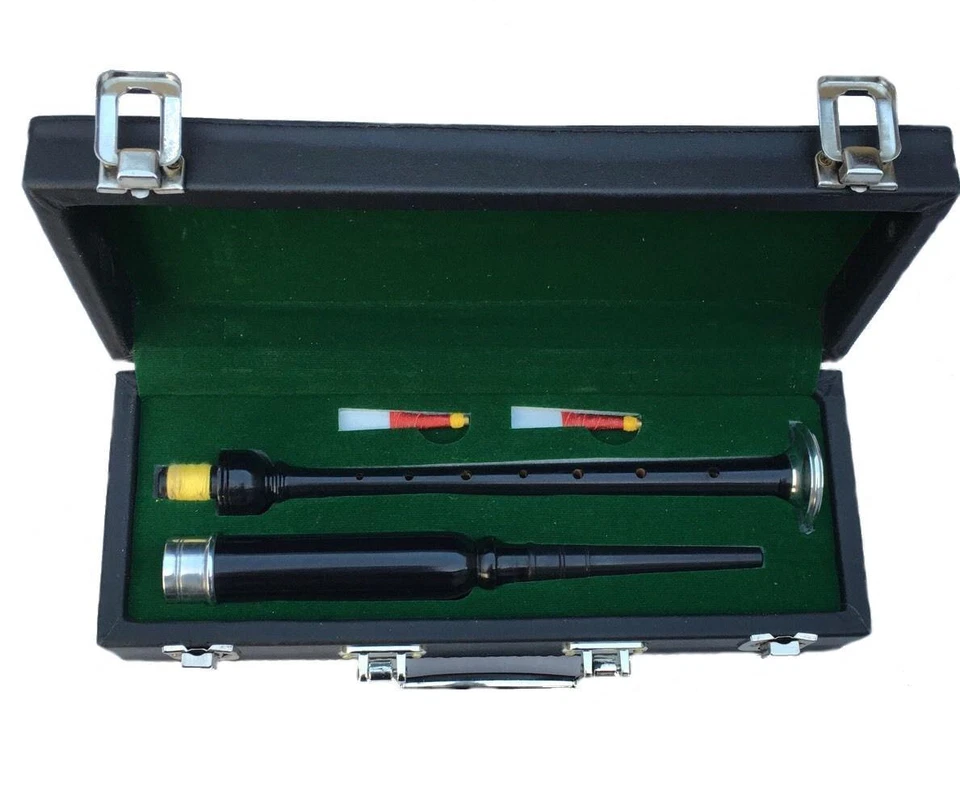 HM Scottish Great Highland Bagpipes Practice Chanter Rosewood Black Silver Mount