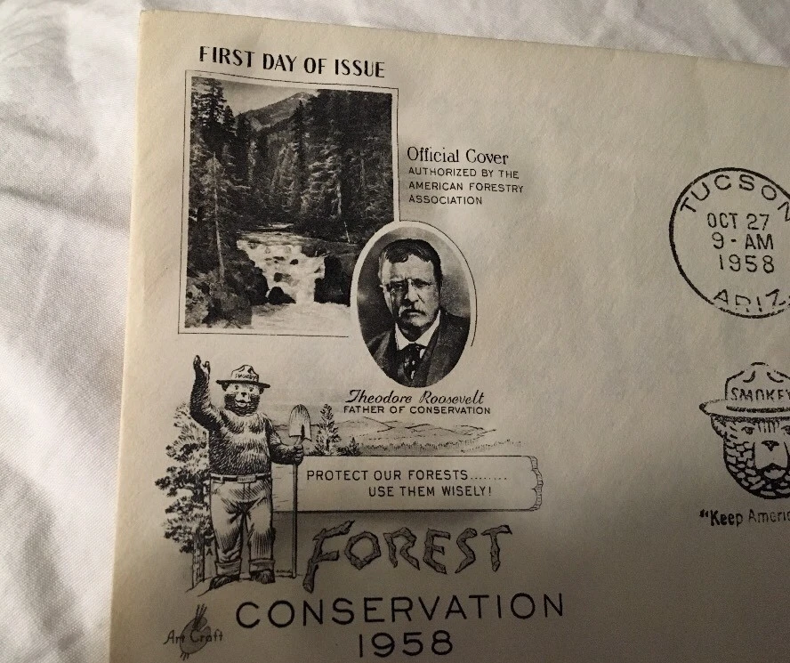FOREST CONSERVATION TUCSON, ARIZ OCT 27 1958 ARTCRAFT , First Day Of Issue - Image 4 of 4