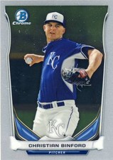 (55) 2014 Bowman Draft CHRISTIAN BINFORD Rookie LOT ALL CHROME Royals CTP65