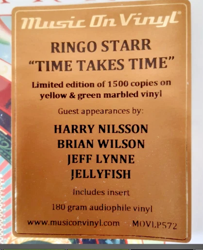 Ringo Starr ( Beatles ) - Time Takes Time Yellow Green Vinyl LP 180 GR 1500 WW   - Bild 2 von 3