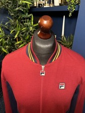 Fila Settanta MK 1 Track Top Dark Red Medium Mens Terraces Casuals 80s