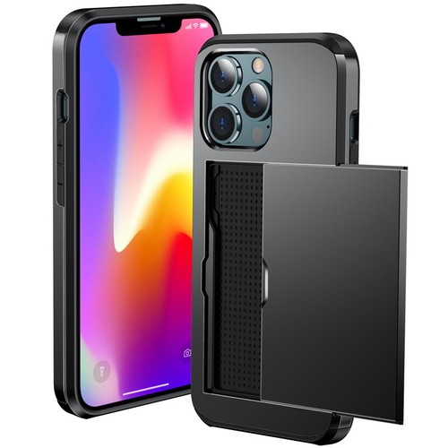 For Iphone 14 13 12 11 Pro Max Xr Xs X Wallet Credit Card Holder Hard Case Cover Ebay