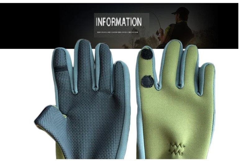 Fishing Gloves Anti Slip Hunting Shooting 3 Fingerless Phone Compatible Thermal  - image 2 of 3