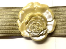 Charmont Belts of Beverly Hills Ivory Rose Stretch Elastic