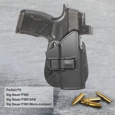 OWB Holster Fit Sig P365 Micro Compact 9mm P365 SAS Micro-compact Paddle Holder