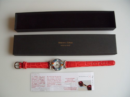 Muranoglas Damenuhr, Murano Glas Trend Mode Uhr, Schmuck Damen Uhr bunt NEU TOP - Picture 71 of 102
