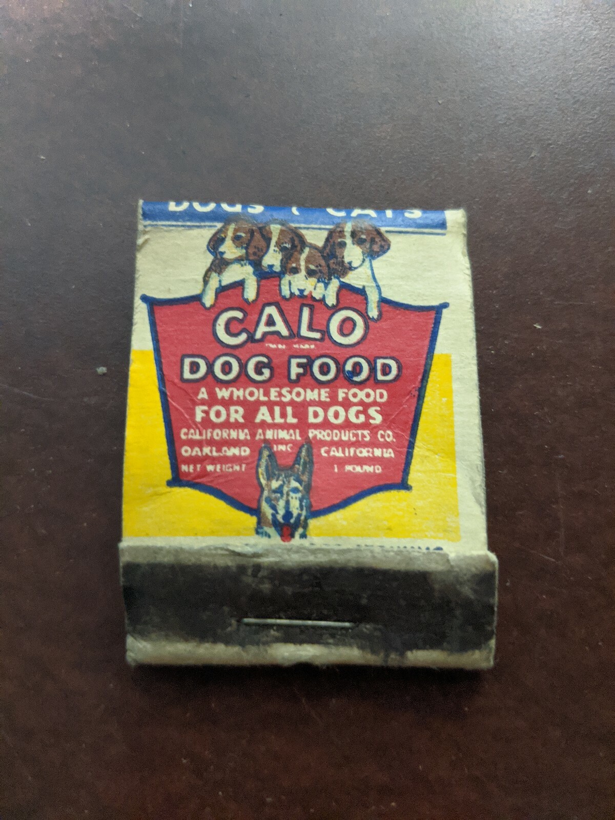 Vintage Matchbook cover Calo dog food eBay