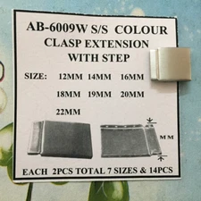 14pcs Gold and Silver Watch Strap Bracelet Extender Bands Clasp Extension Link