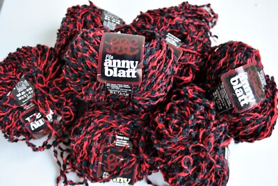 Anny Blatt Byzance 400 Gr. Fb. 3416 rot schwarz meliert 8 Knäuel Effektgarn