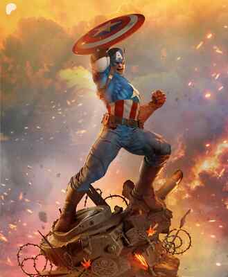 Captain America  Resin Sculpture Statue Model Kit  Unpainted/Unassembled