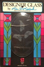 CALLA LILLY ENGRAVED BEVEL 4 X 6 OVAL BEVEL STAINED GLASS SUPPLIES