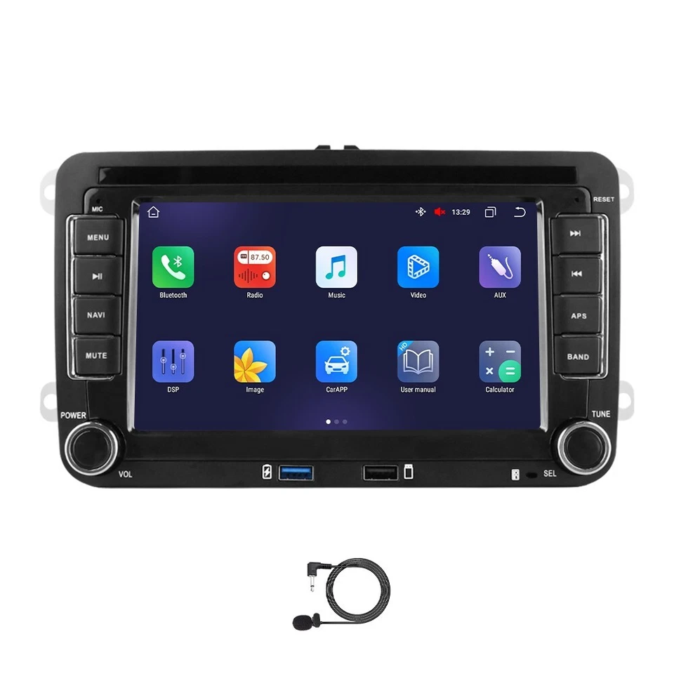 Radio estéreo GPS para VW Volkswagen Golf Passat Skoda Polo Android 8 núcleos Carplay Foto 4 de 4