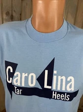 VTG  Single Stitch USA SCREEN STARS t-shirt Sz L NCAA BASKETBALL NORTH CAROLINA