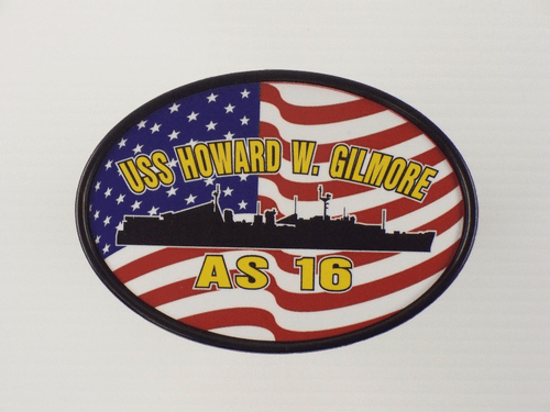 USS HOWARD W GILMORE AS 16 Hitch Cover Military USN U S Navy - Picture 2 of 2
